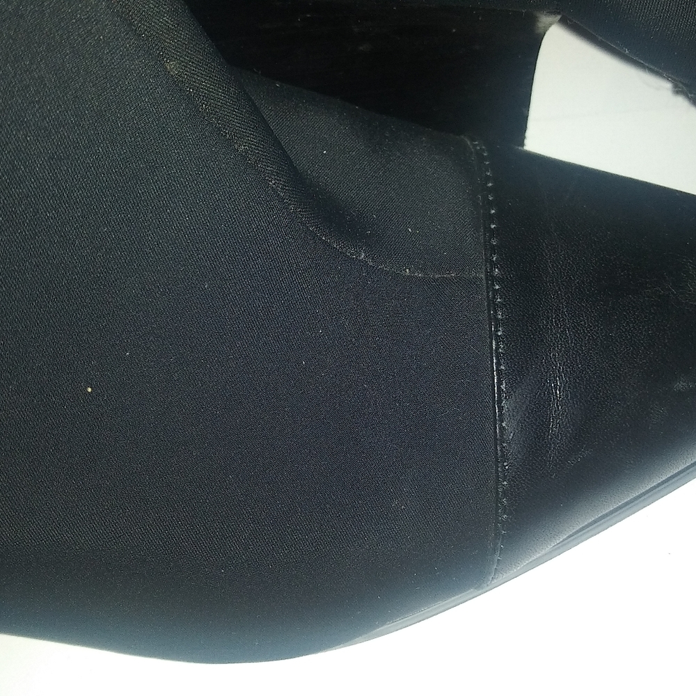 Donald Pliner Black Fabric & Leather Ankle Boots